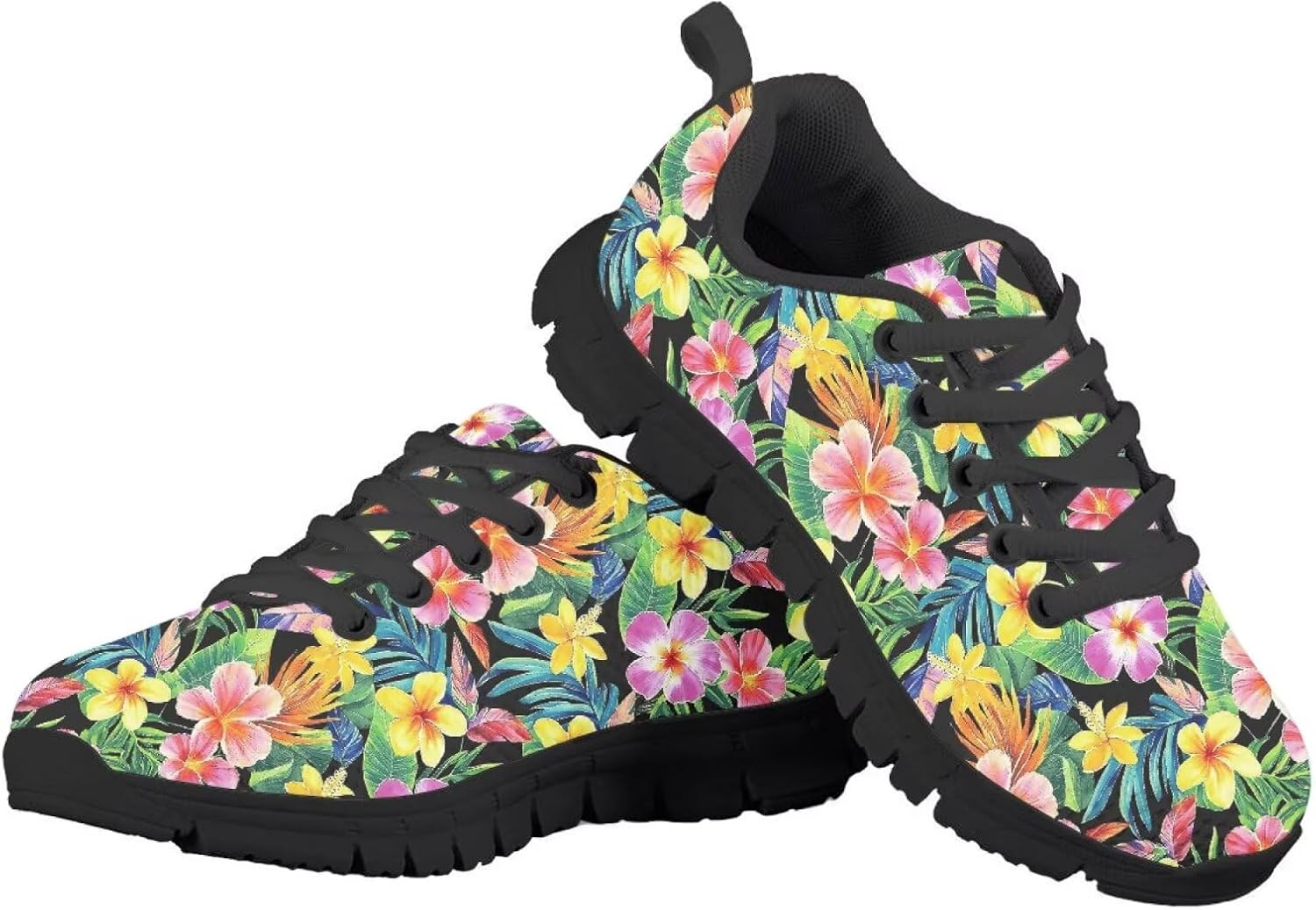 Funnydude Cute Print Girls Tennis Shoes Lightweight Breathable Sneakers Lace up Shoes for School