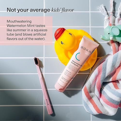 Miniatura 3 de Boka Pasta de dientes natural de sandía y menta, nano-hidroxiapatita para remineralizar, sensibilidad y blanqueamiento, sin flúor, recomendado por