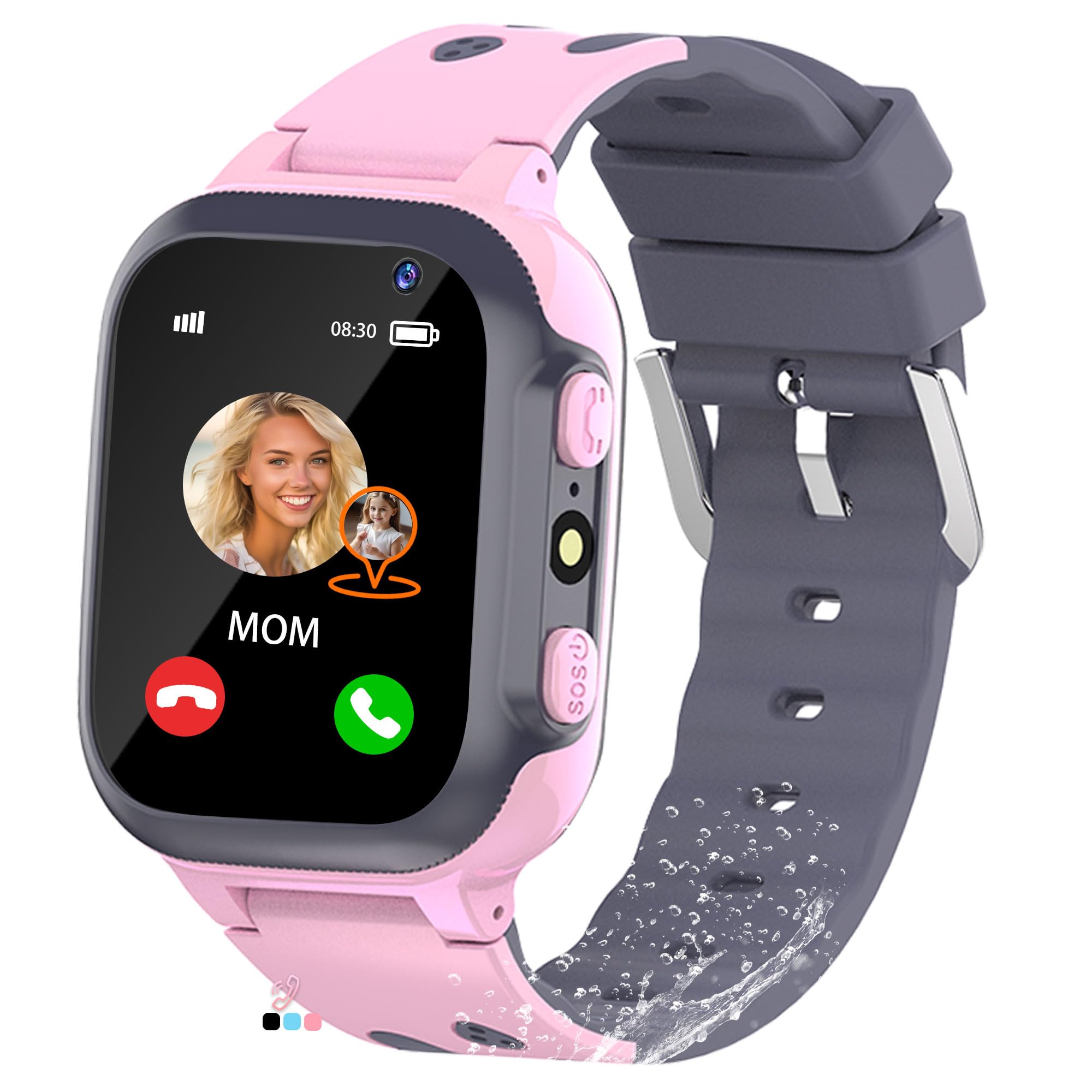Inteligentny Zegarek dla Dzieci z GPS Lokalizacja Latarka Czat Głosowy Telefon SOS Gry Budzik Model Klasy IP68 Wodoodporny Cyfrowy Smartwatch dla Dzieci Chłopcy Dziewczynki Urodziny Prezenty