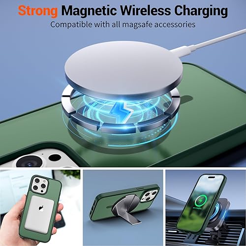 Miniatura 510 de SUPFINE Funda magnética para iPhone 11 (compatible con MagSafe) (protección contra caídas de grado militar), translúcida mate a prueba de golpes