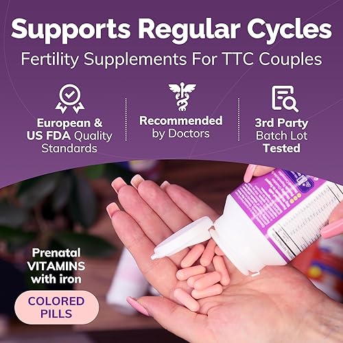 Miniatura 8 de Conceive Plus Apoyo a la fertilidad para mujer - Fórmula de concepción vitamina prenatal de fertilidad 60 cápsulas suministro para 30 días