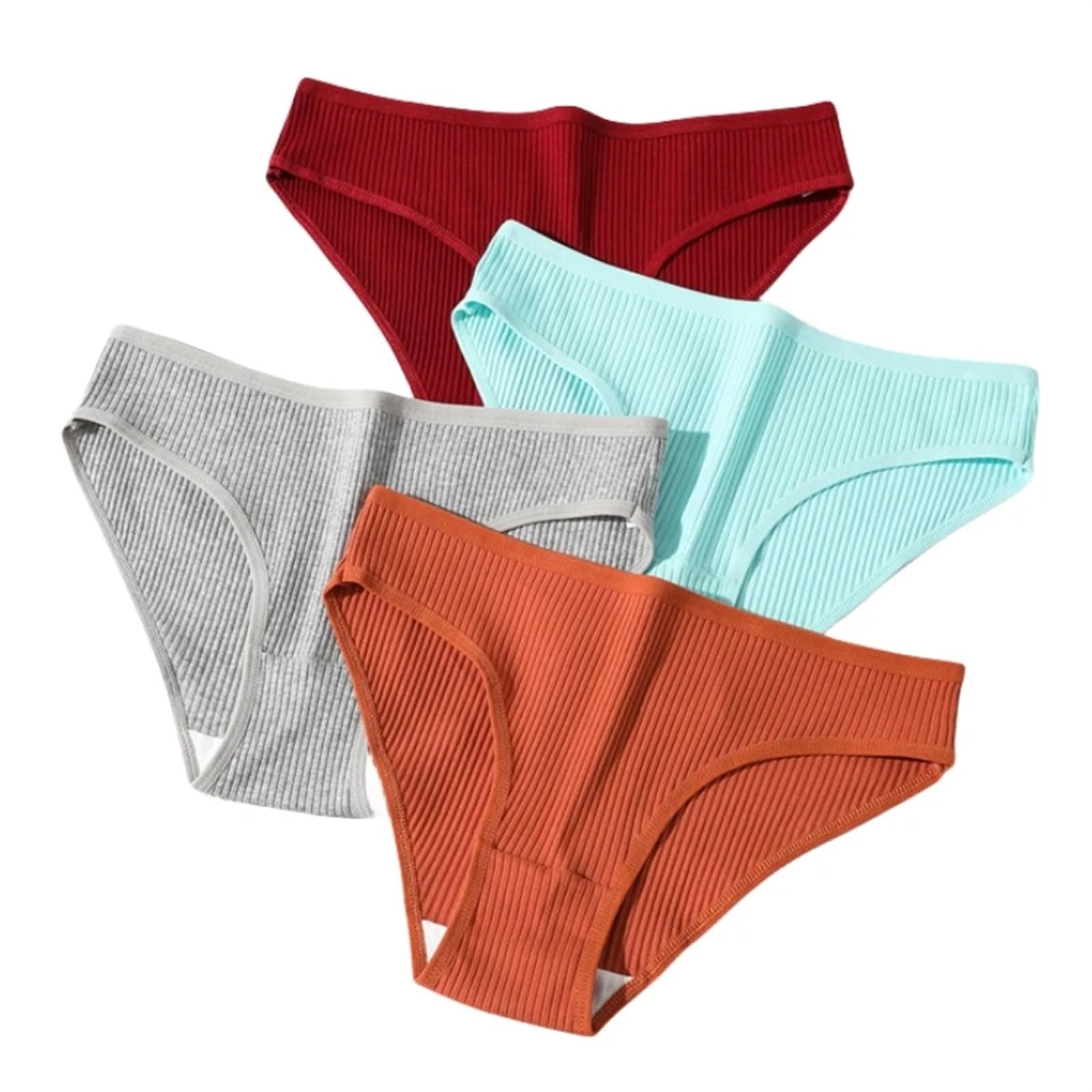 Mutande Bikini Slip 3 Pezzi/Set Mutandine Senza Cuciture in Cotone a Vita Bassa Biancheria Intima Traspirante Slip Tinta Unita Mutandine Sportive Mutandine Lingerie Femminile(Set 18 1pc,M)