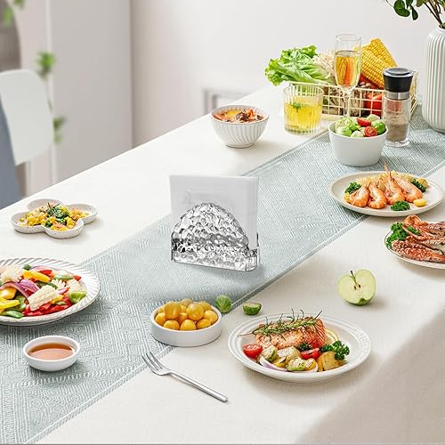 Miniatura 4 de Servilletero de pie con cristal brillante para mesa, diseño grabado, dispensador de servilletas transparente, decoración del hogar, accesorios de