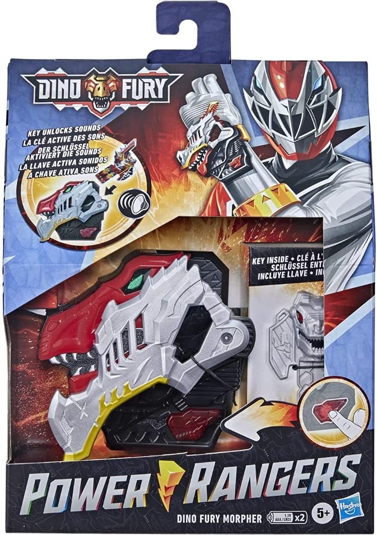 Power Rangers Playskool Dino Fury Morpher Electronic Toy with Lights and Sounds Includes Dino Fury Key Inspired TV Show Ages 5 and Up