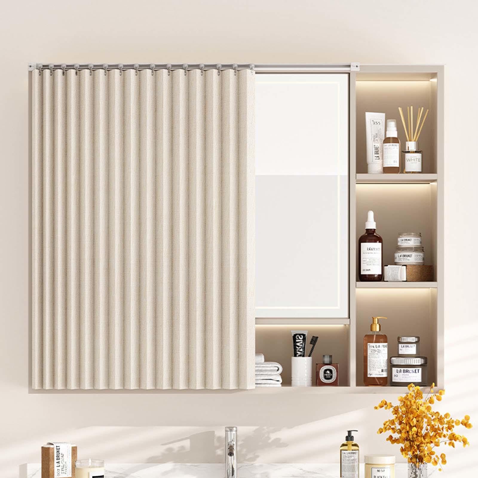 CSXSXAUO Under-Sink Kitchen Curtains, No-Drill Privacy Shades, Blackout Window Drapes for Easy Installation