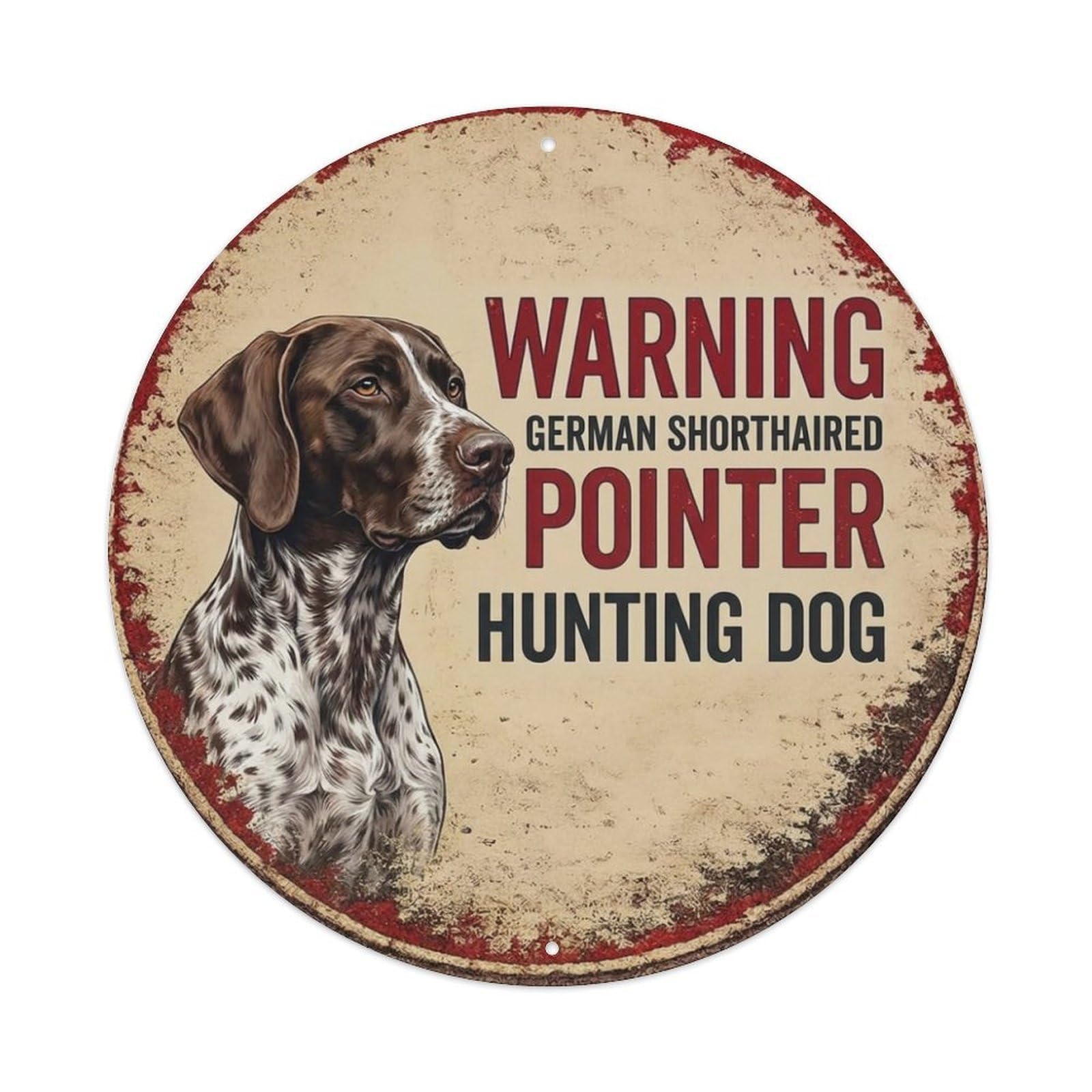 Tgrcjimh Style Metal Tin Sign Vintage Warning German Shorthaired Pointer