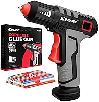 Vista 1 de EZARC Pistola de pegamento caliente inalámbrica con 30 mini barras de pegamento, kit de mini pistola de pegamento rápido de calentamiento en 15