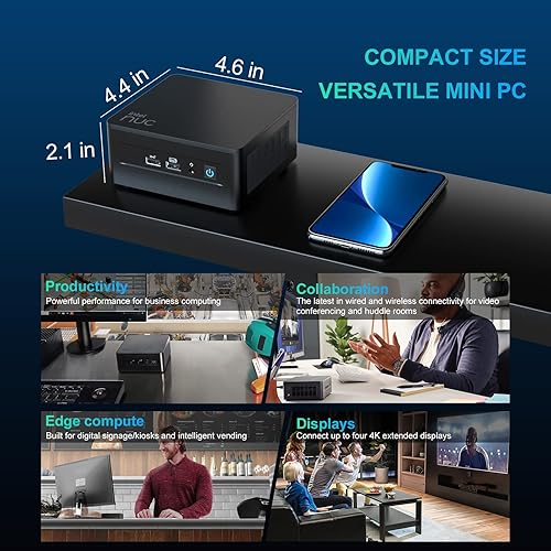 Miniatura 7 de Intel NUC 13 Pro NUC13ANHi5 Arena Canyon Mini PC, Core i5-1340P, Barebones, sin RAM, sin SSD, sin sistema operativo, mini computadoras para oficina