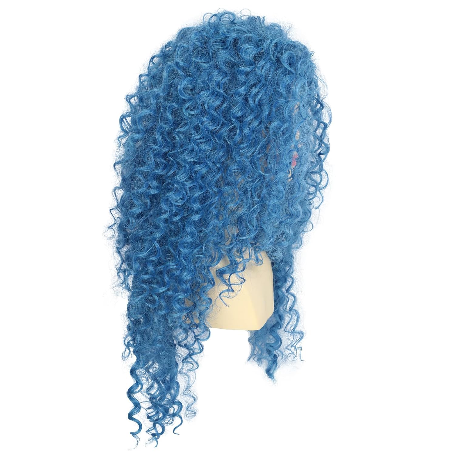 karlery Women Adult Long Blue Curly Wig Halloween Cosplay Party Costume Wig - Image 5