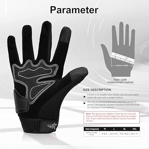 Miniatura 5 de Goottan Guantes de motocicleta para hombres y mujeres, para pantalla táctil, para exteriores, trabajo, deportes, ciclismo, entrenamiento táctico,
