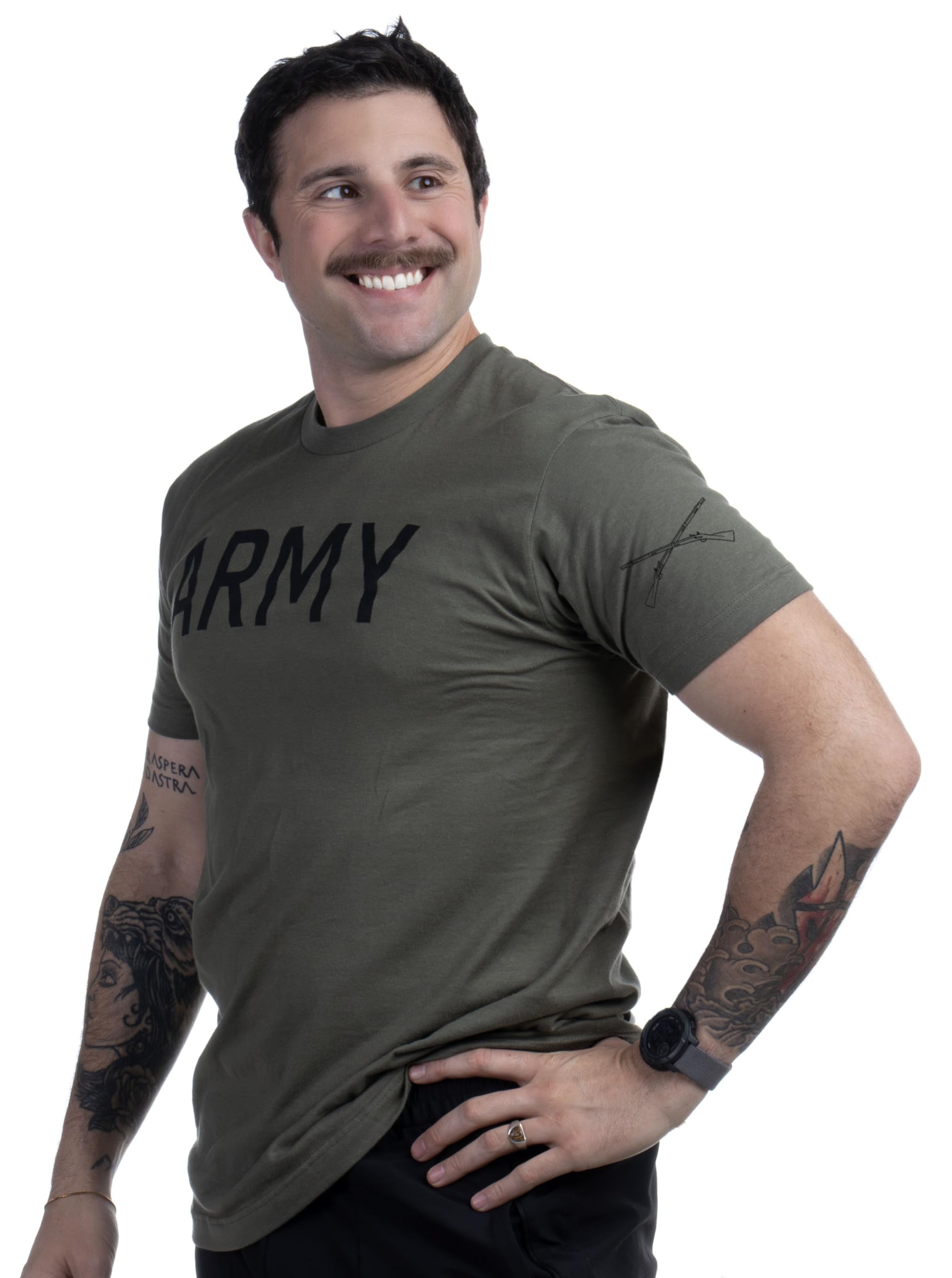 Army PT Style Shirt - U.S. Military Physical Training Infantry Veteran Workout T-Shirt