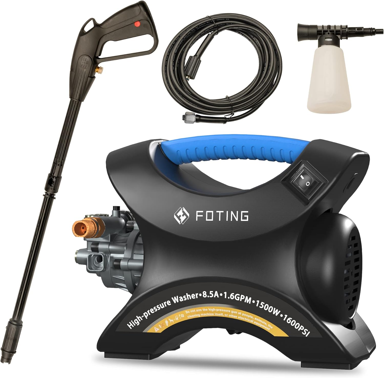 FOTING Electric Pressure Washer 1600PSI Max 1.6 GPM Max
