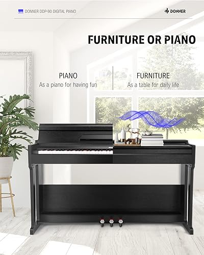 Miniatura 5 de Donner Piano digital DDP-90 + banco de piano