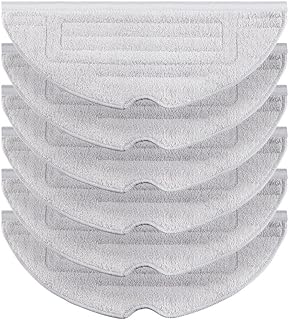 6 Pcs Mop Cloth Pad for Roborock S8 / S8+ / S7 MaxV / S7 MaxV Plus / S7 MaxV Ultra / S7 Pro Ultra / S7 / S7+ Series Robot Vacuum Microfiber VibraRise Mopping Pad Replacement Accessory (Light Gray)