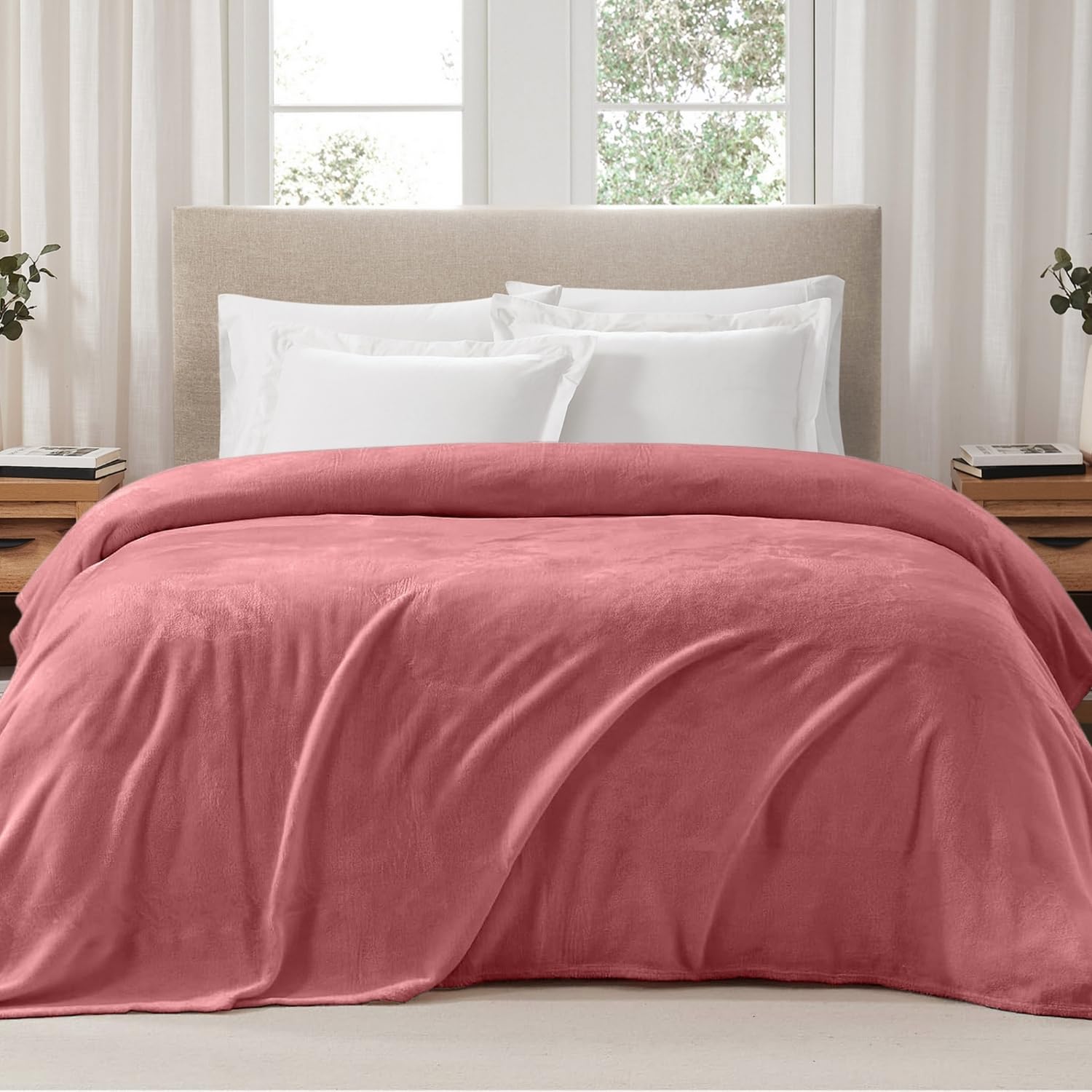 haus & kinder Soft Embrace Flannel Single Blanket | Ultra Soft | Ac Blanket | Apricot Blanket | 100% Polyester Blankets | 190 GSM | Blanket for Bed, Sofa & Travel | 150 x 220cm-image-32