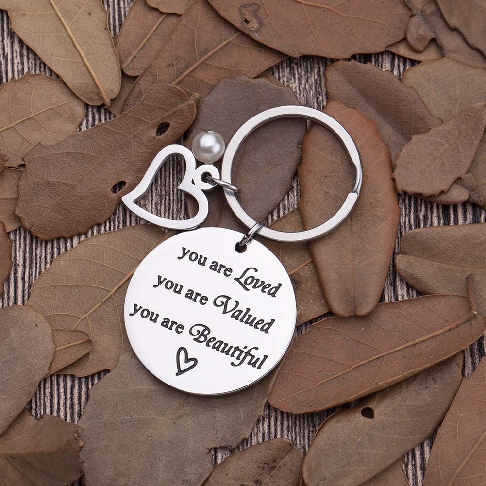 Inspirational Gifts Encouragement Keychain For Her Teens Teenage Girls Sister In Law Young Women Friends Birthday Valentine Day Gifts For Daughter Niece Key Chain Dog Tag For Her Presents : Clothing, Shoes & Jewelry