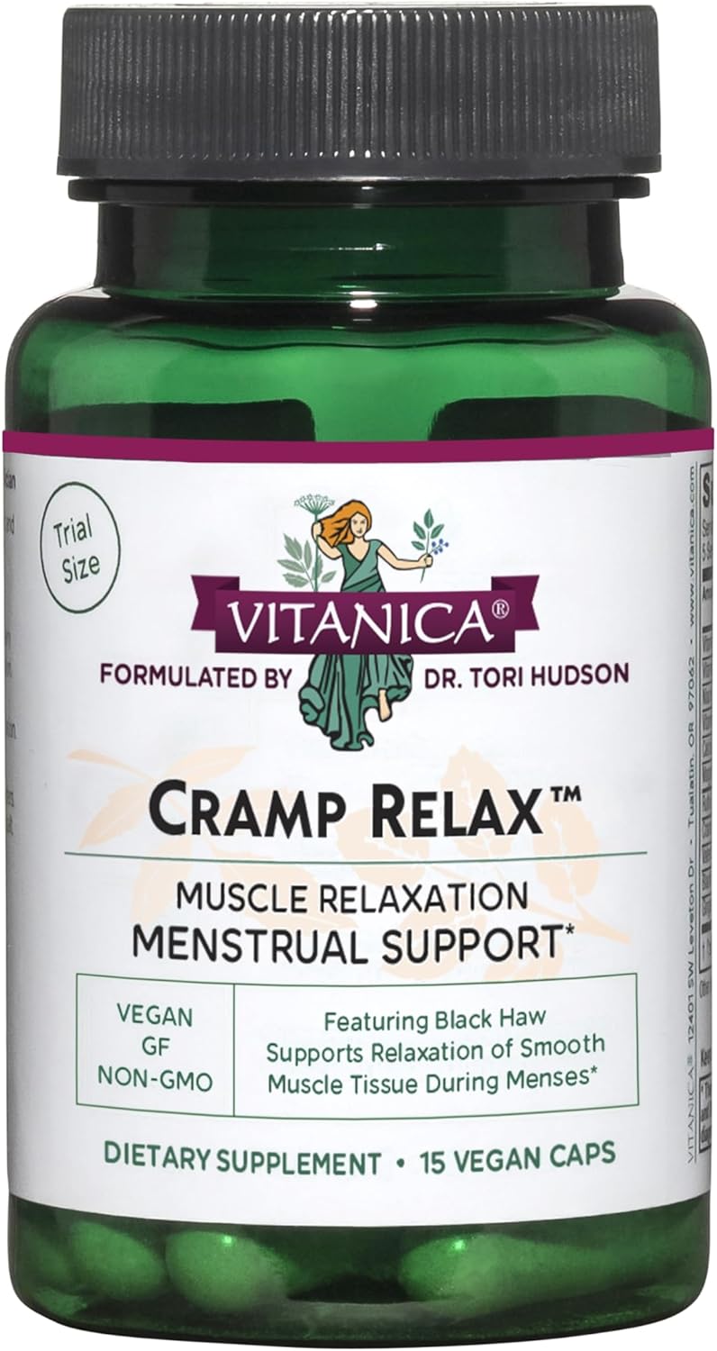 Vitanica Cramp Relax, Menstrual Support, Vegan, 60 Capsules