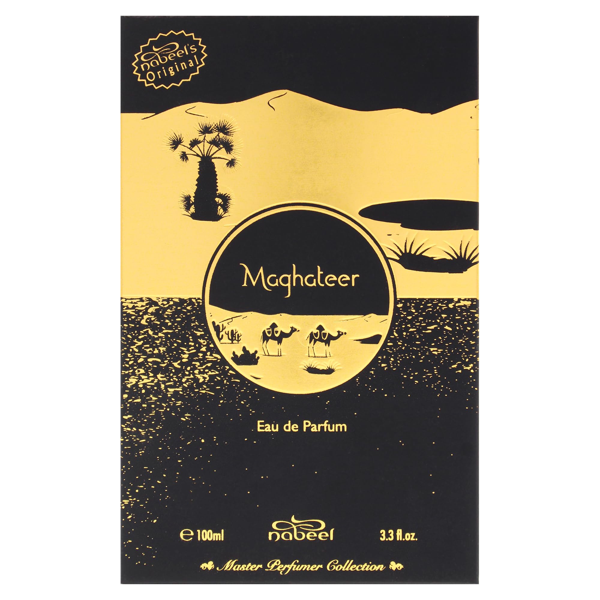 Nabeel Master Perfumer Collection Maghateer Unisex - Perfume árabe para mujeres y hombres - Fragancia con flores blancas, bergamota, rosa y aroma Oud, colonia árabe, tamaño de viaje, 93.6 g EDP Spray