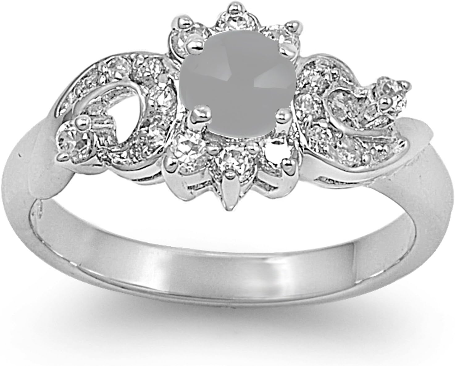CHOOSE YOUR COLOR Sterling Silver Round Ring