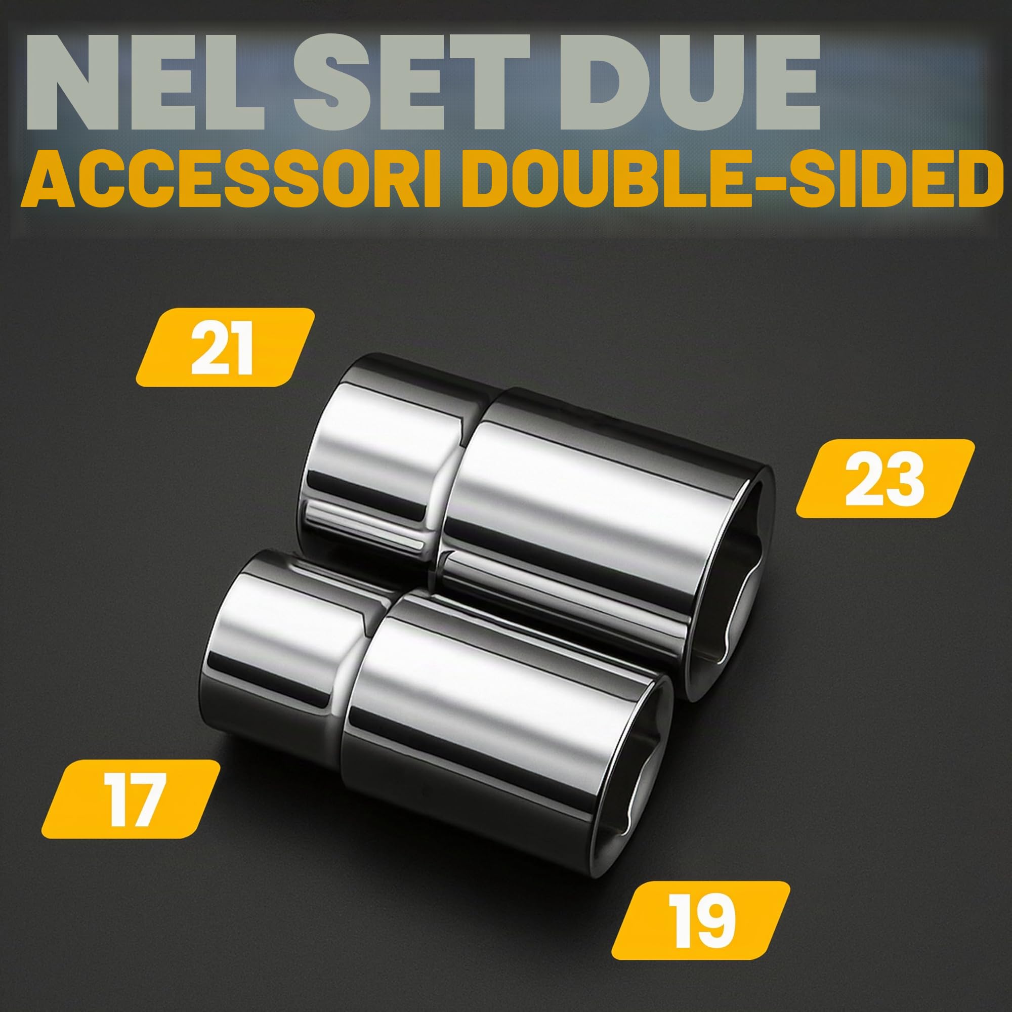 Retoo Chiave per Ruote Auto, Chiave Estensibile Per Dadi Ruota da 17/19mm e 21/23mm Regolabile 350-500 mm, Impugnatura Antiscivolo Gommata, 1/2" Acciaio Cromato, Attrezzo Veicoli Officina Moto