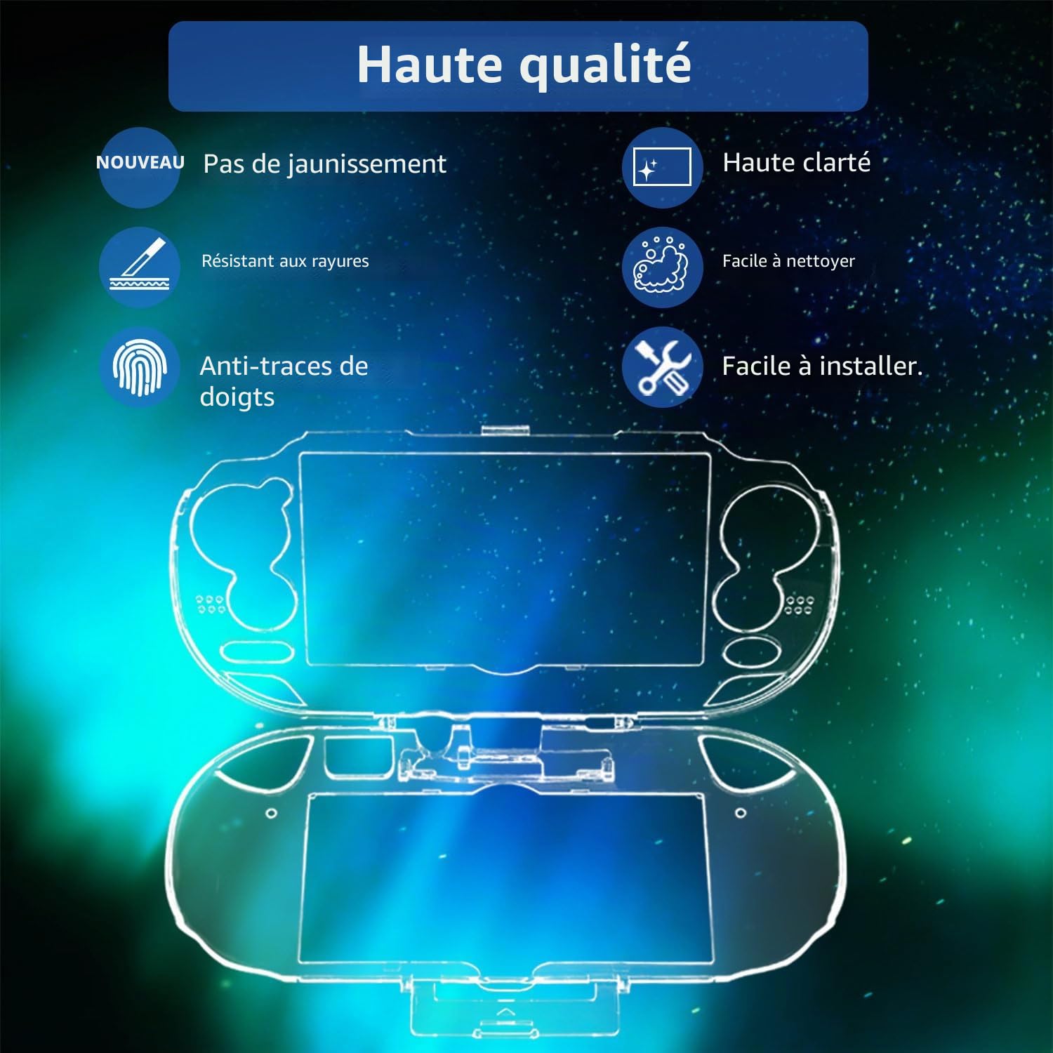 OSTENT Boîtier de Protection en Cristal Clair Guard Case Housse pour Sony PS Vita PSV 1000 PCH-1000