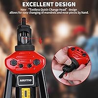 Vista 3 de Herramienta de Tuerca Remachable de 16", Kit de Herramienta Rivnut con 13 Mandriles Métricos y SAE, Juego de Herramienta de Remache Nutsert con 200