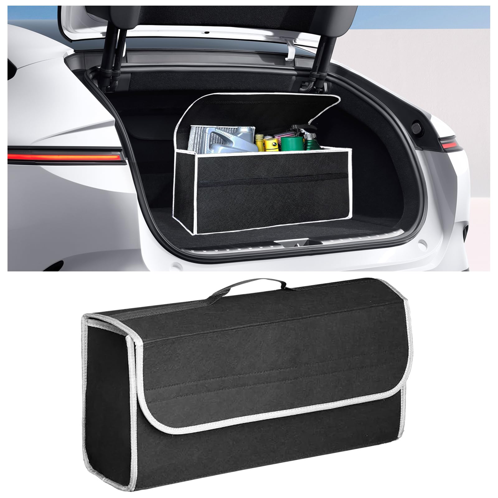 Kofferbakorganizer voor de auto, kofferbaktas, auto-opbergtas Kofferbakorganizer voor de auto, kofferbaktas, auto-opbergtas