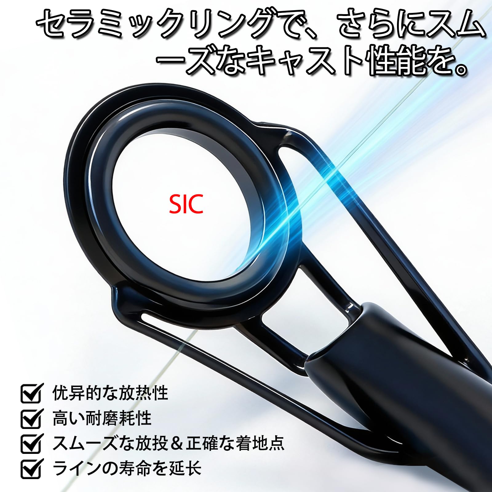 Amazon | 9KM DWLIFE 釣りロッド先端修理キット セラミックリング 100