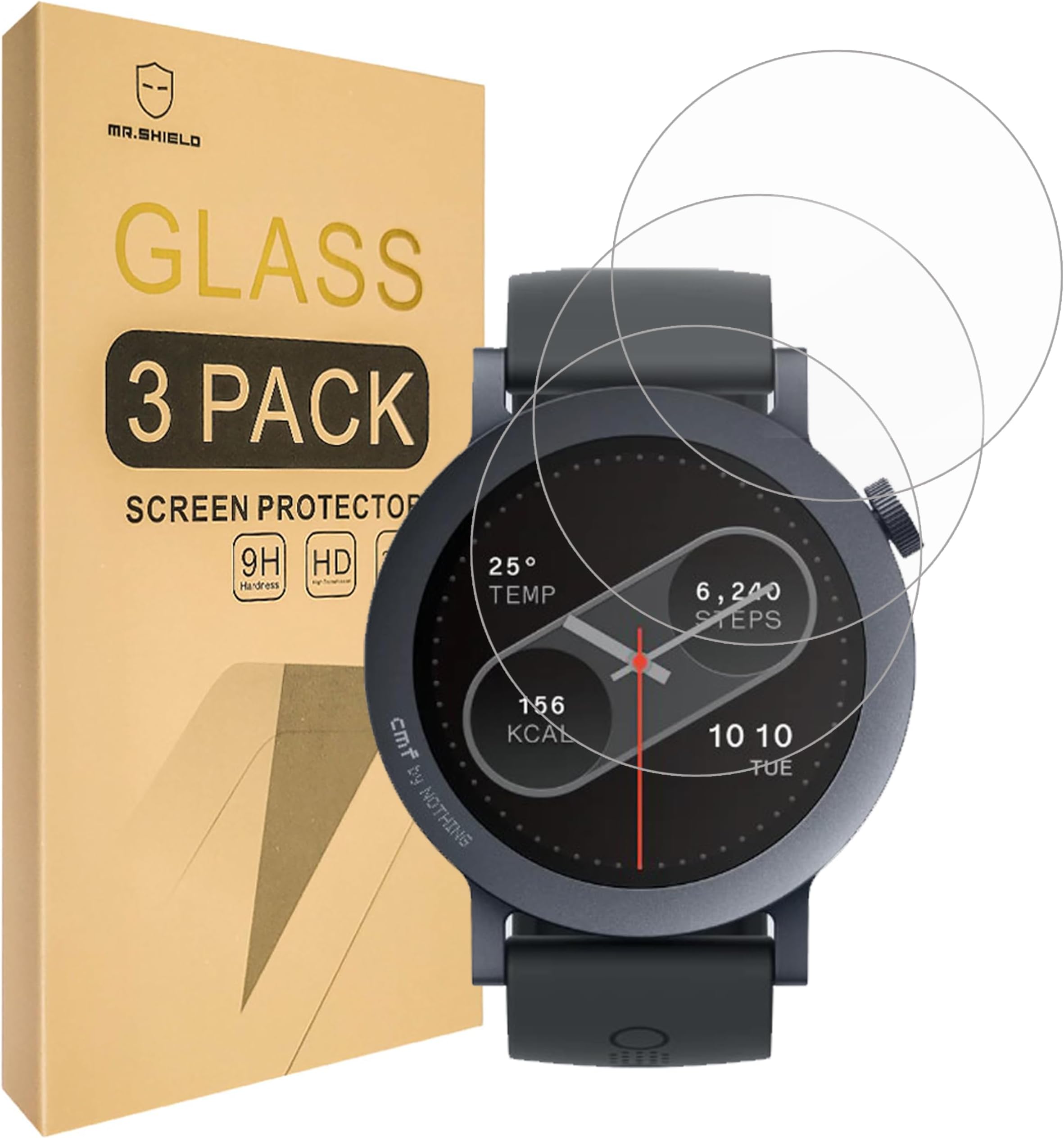 Screen Protector compatible with Nothing (CMF Watch Pro 2) [Tempered Glass] [3-PACK] [Japan Glass with 9H Hardness]