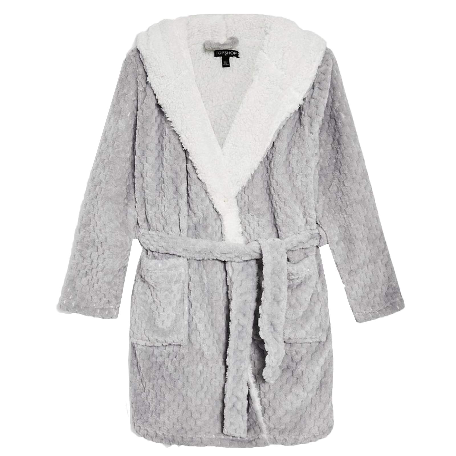 Peignoirs de pyjama thermique femme à capuche en flanelle anti-frisson