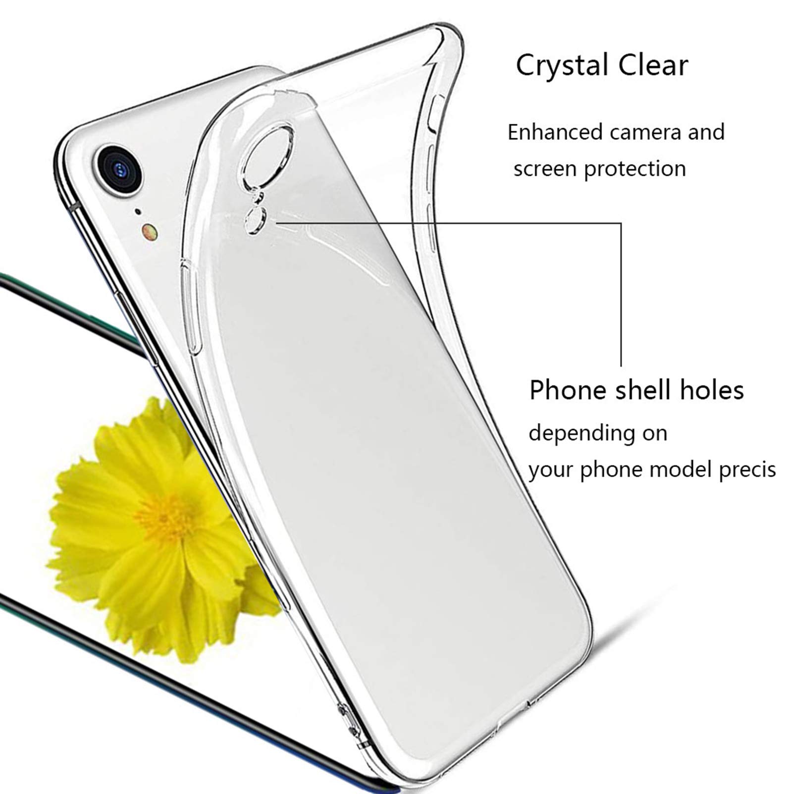 Cover Per Vivo Y70 Con Stampa Mandala Rosa + 2 Pellicole Vetro Temperato – Custodia Sottile In TPU Trasparente, Anti Graffio - 3