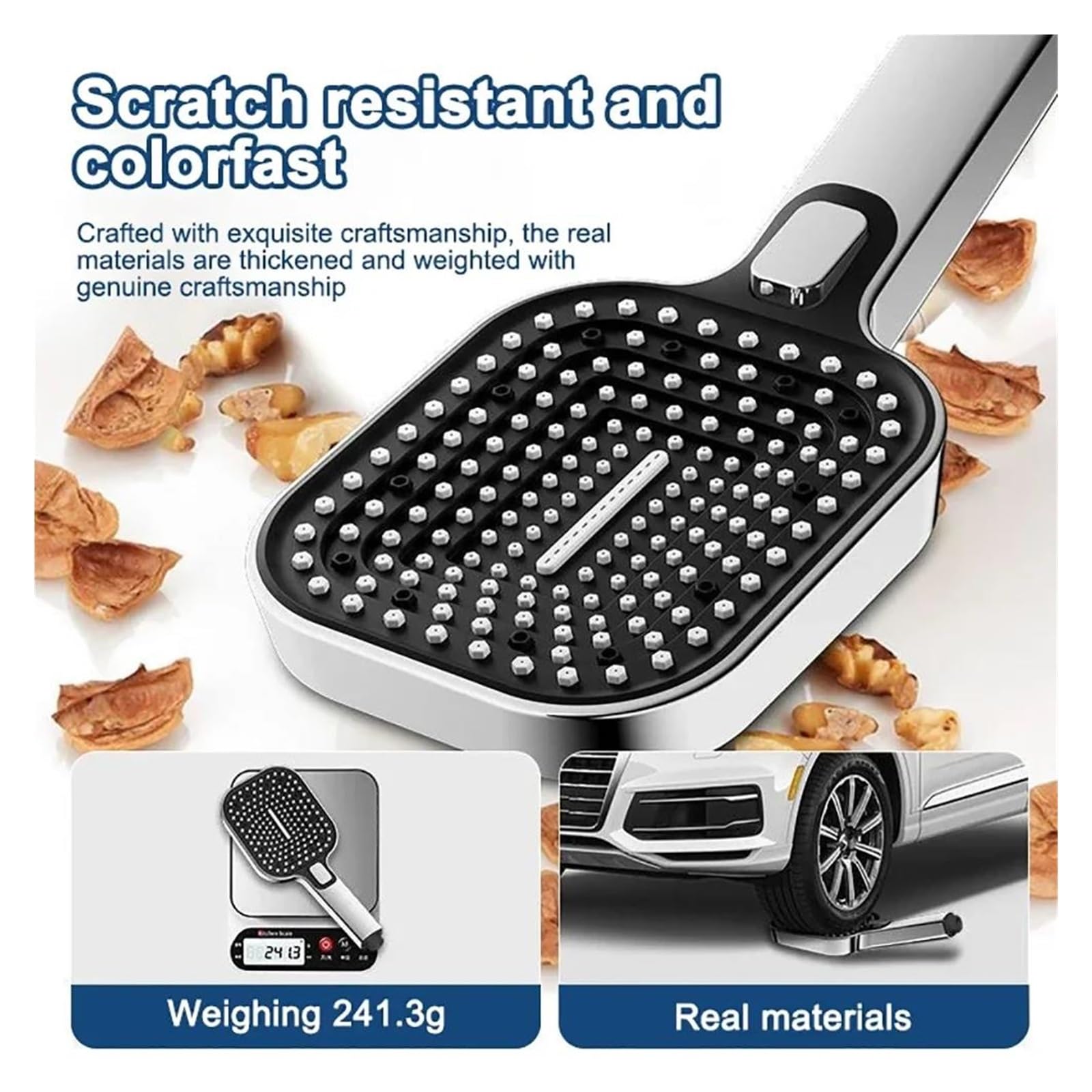 Soffione doccia portatile pressurizzato per il risparmio idrico(SILVER)