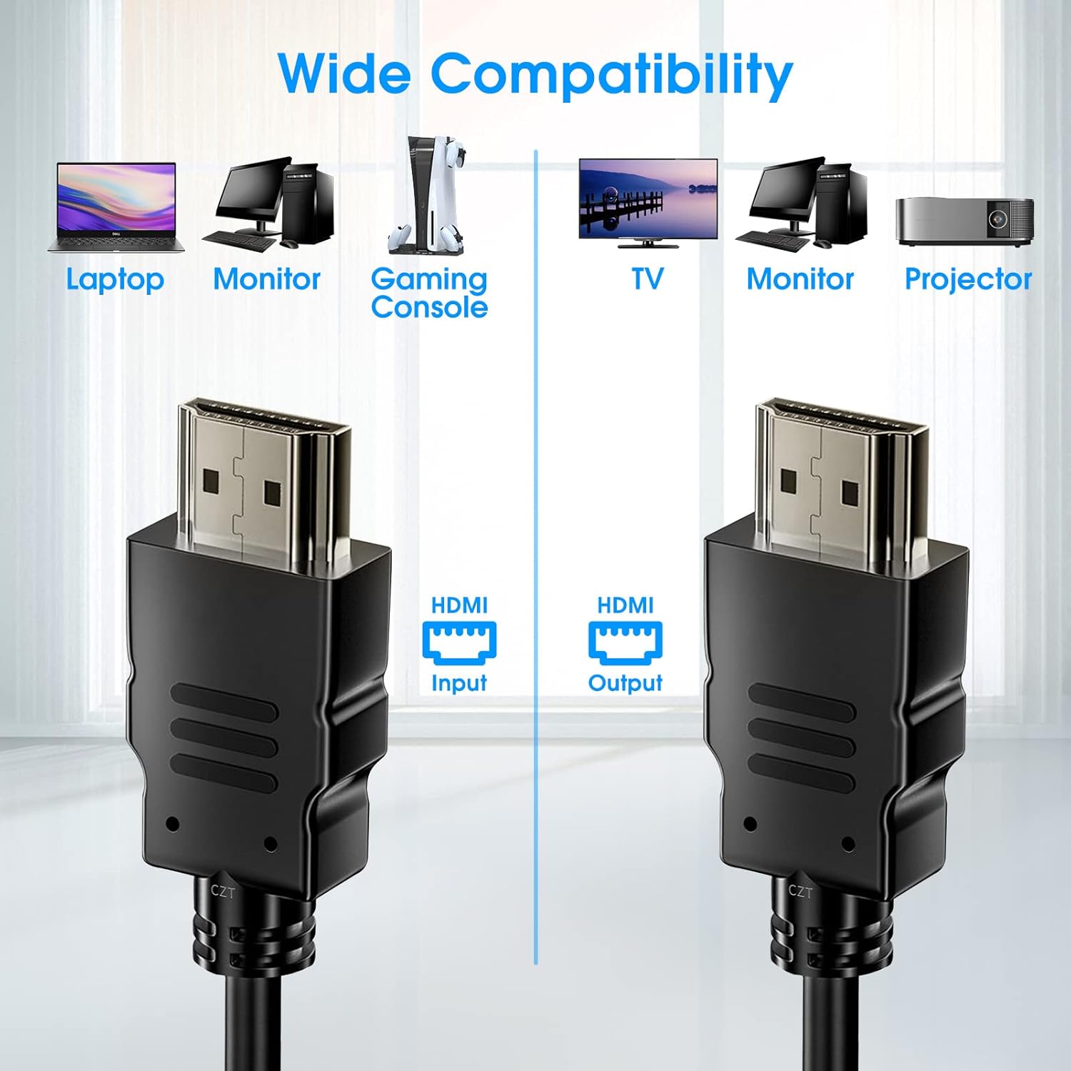 4K HDMI Cable, [4K, High-Speed] Displayport to HDMI Cable, USB to HDMI