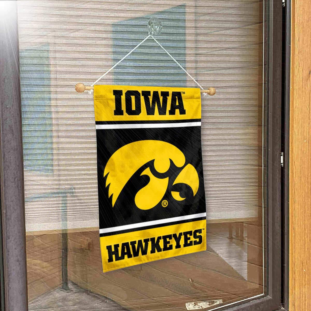 Hawkeyes Window Wall Banner Hanging Flag with Suction Cup - Image 3