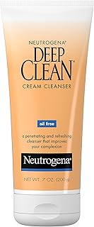 Neutrogena Deep Clean Daily Facial Cream Cleanser with Beta Hydroxy Acid to Remove Dirt, Oil & Makeup, Alcohol-Free, Oil-F...