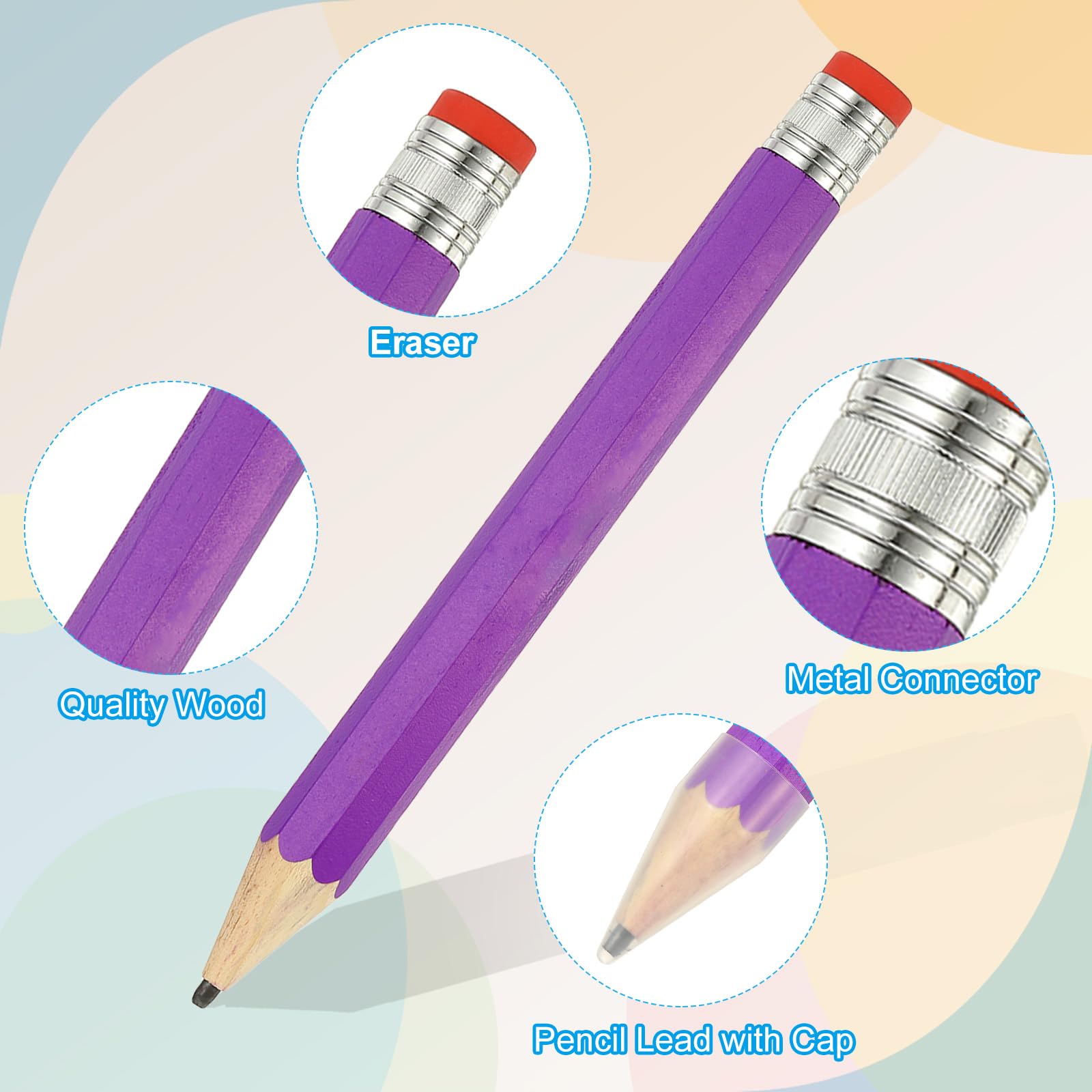 PATIKIL 2 Pcs Wooden Giant Pencil - Image 3