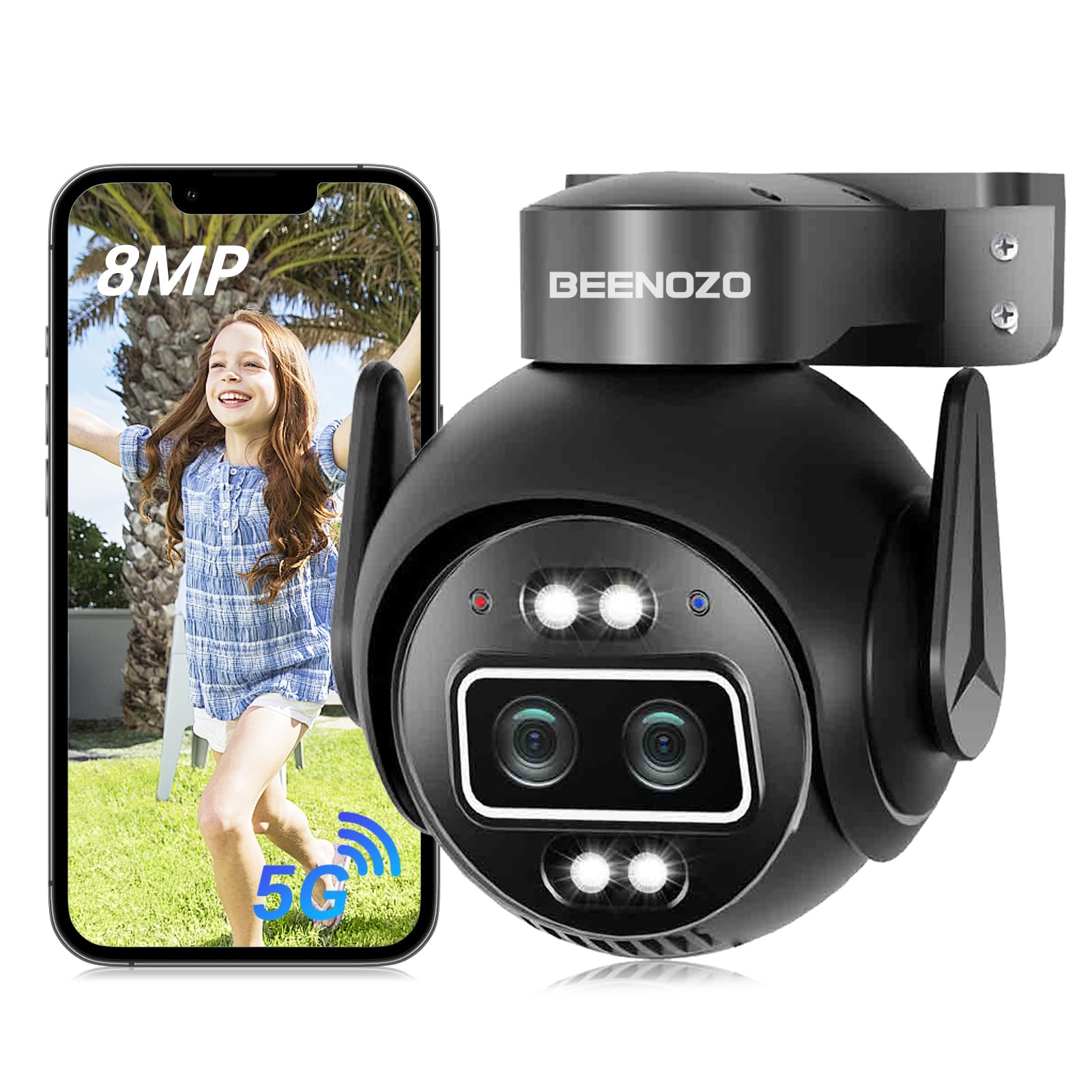 Telecamera Wifi PTZ 360 con DOPPIO obiettivo zoom 8x*. Visione oltre
