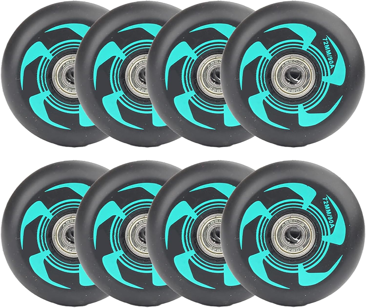 Inline Skate Wheels Outdoor Indoor 8 Pack 90A Inline Skate Replacement Wheels Roller Skating Wheels with ABEC-9 Bearings Luggage Wheels Double Row Skating Wheels