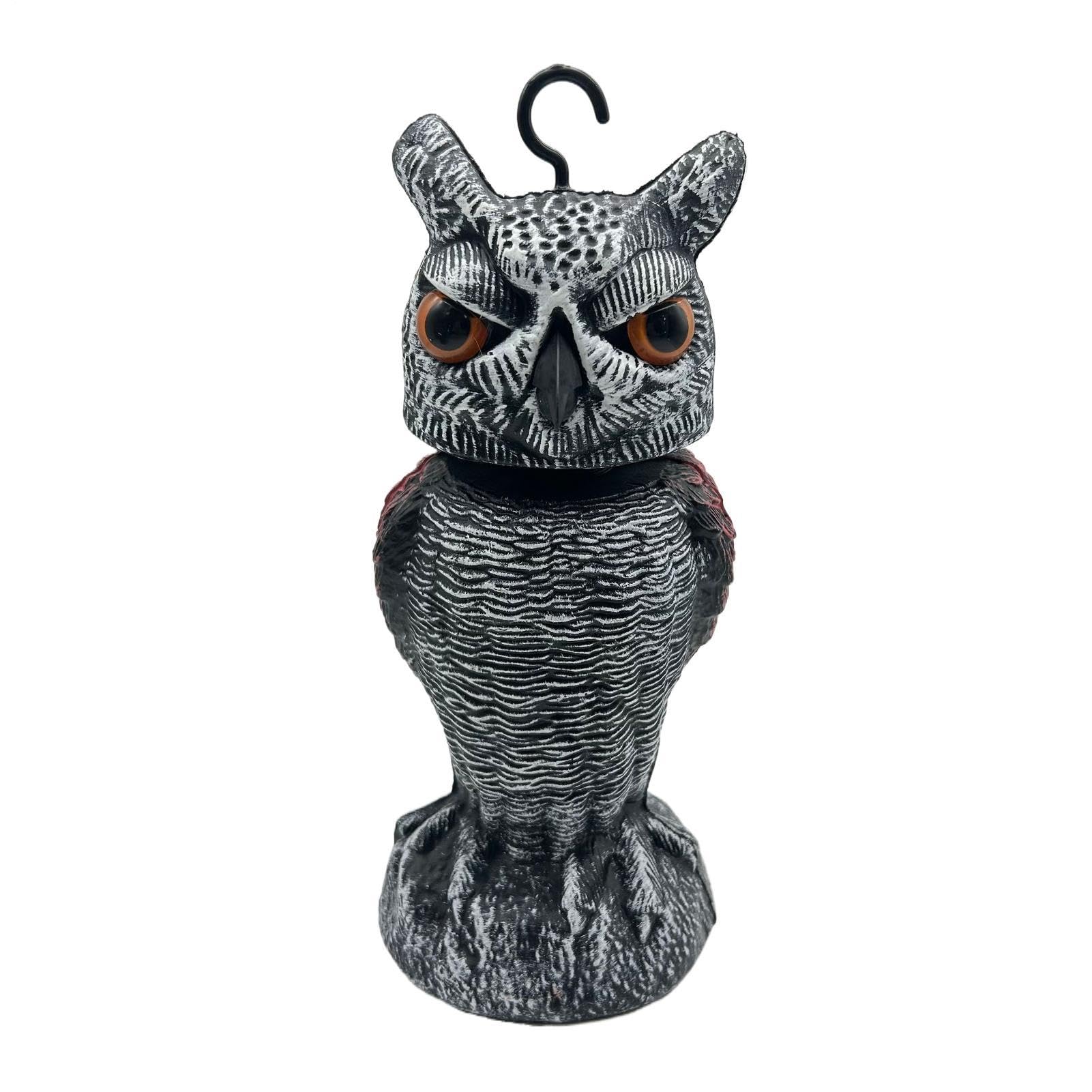 Chouette effaroucheur de jardin statue réaliste anti pigeons et nuisibles