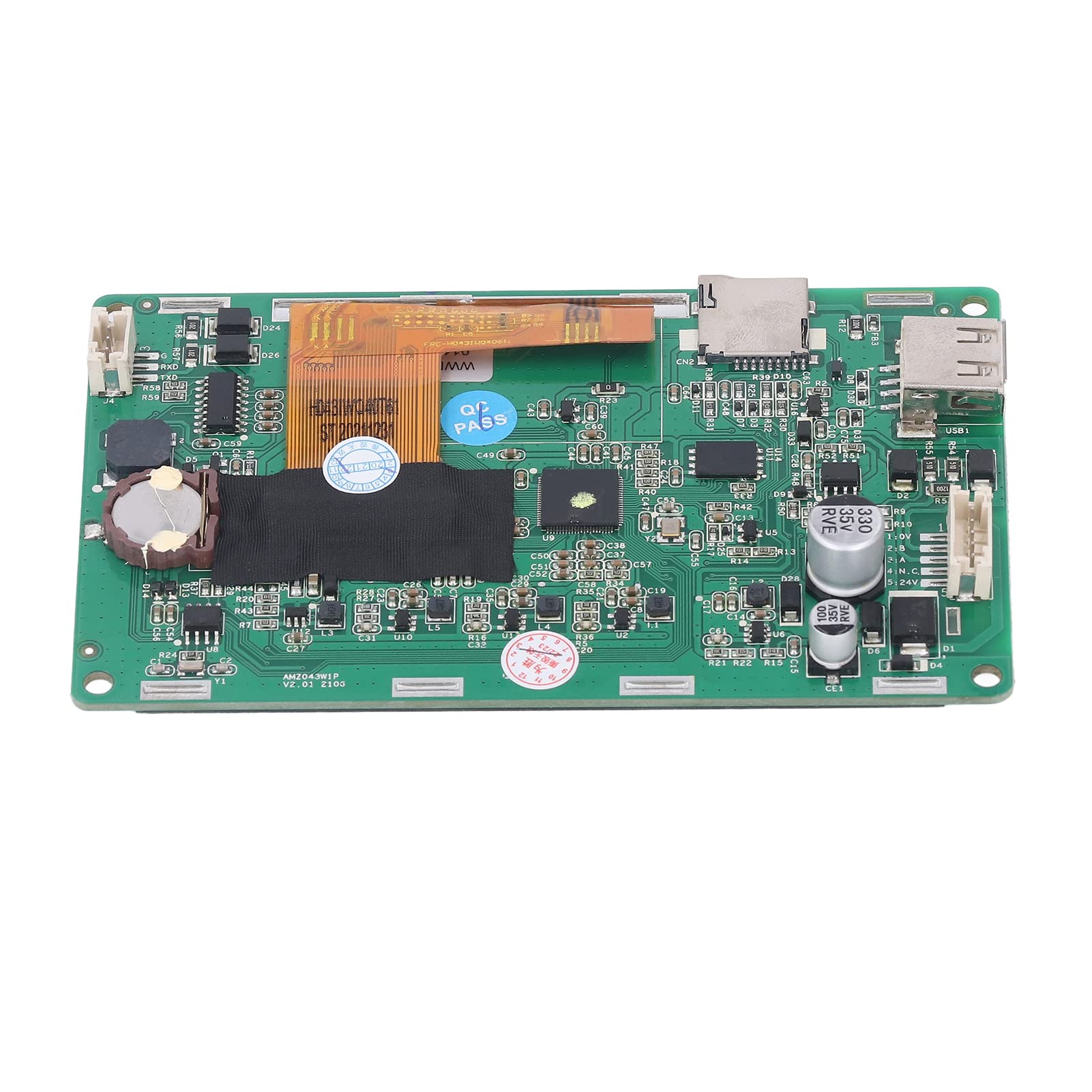 BORDSTRACT Módulo de Pantalla táctil, 4.3 Pulgadas TFT LCD resistivo RS232 Puerto Serie DC 24V 2W 480 x 272 Tablero de Pantalla HMI programable para proyectos de automatización de Sistemas