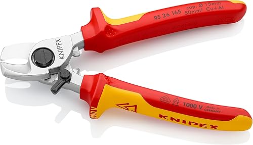 Miniatura 2 de Knipex 95 26 165 Tijeras de cable 6,5" con resorte de apertura con agarre suave probado por VDE