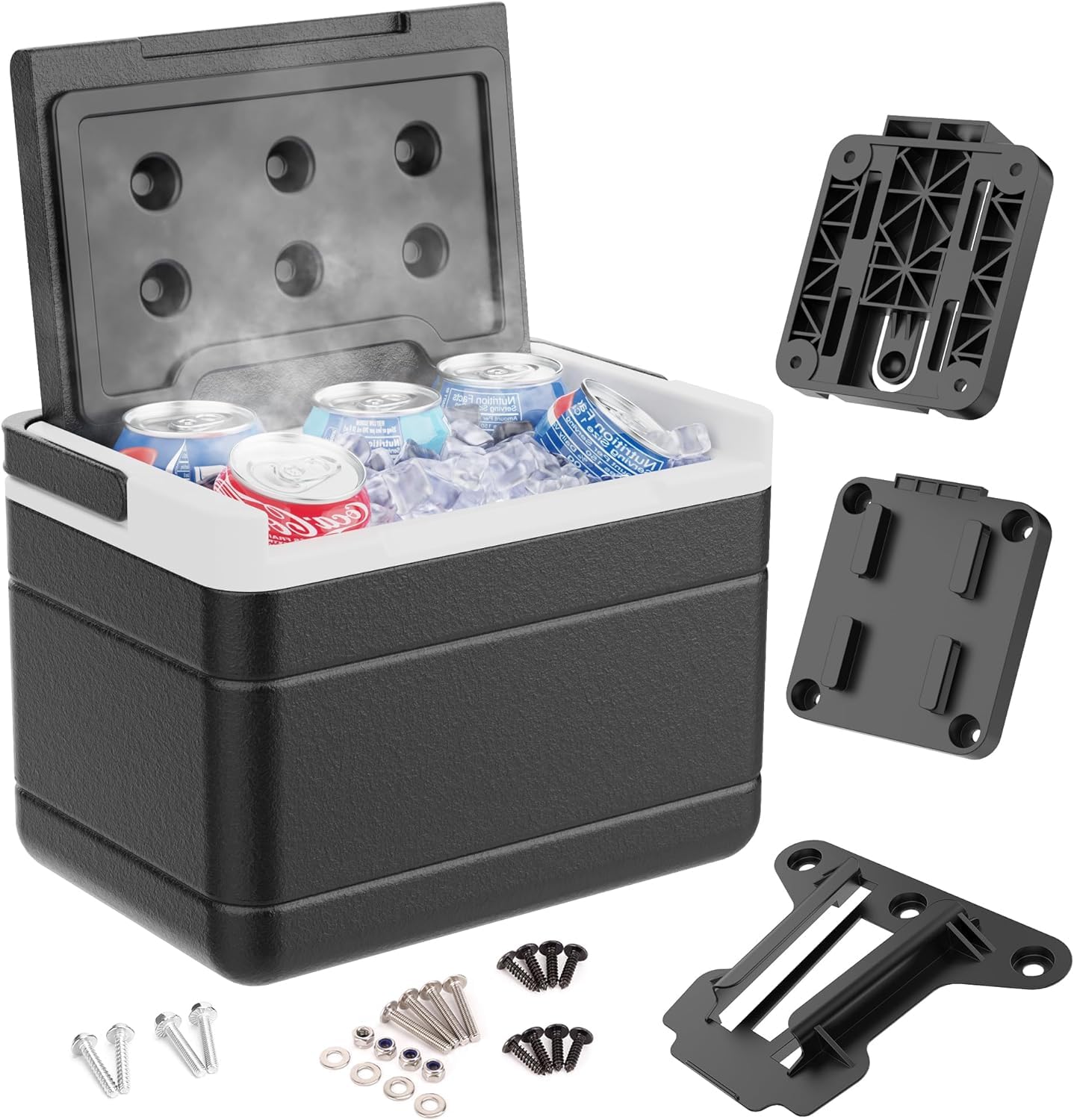 10L0L Golf Cart Ice Cooler Universale Isolato Portatile Cooler Leggero Scatola di Ghiaccio con Kit Staffa di Montaggio per Yamaha, EZGO, Club Car, OEM 102588101 103886801
