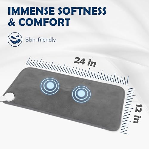 Vista 84 de DAILYLIFE Almohadilla térmica, almohadillas térmicas eléctricas de 12 x 24 pulgadas con asas, envoltura térmica multiusos para cuello, hombros