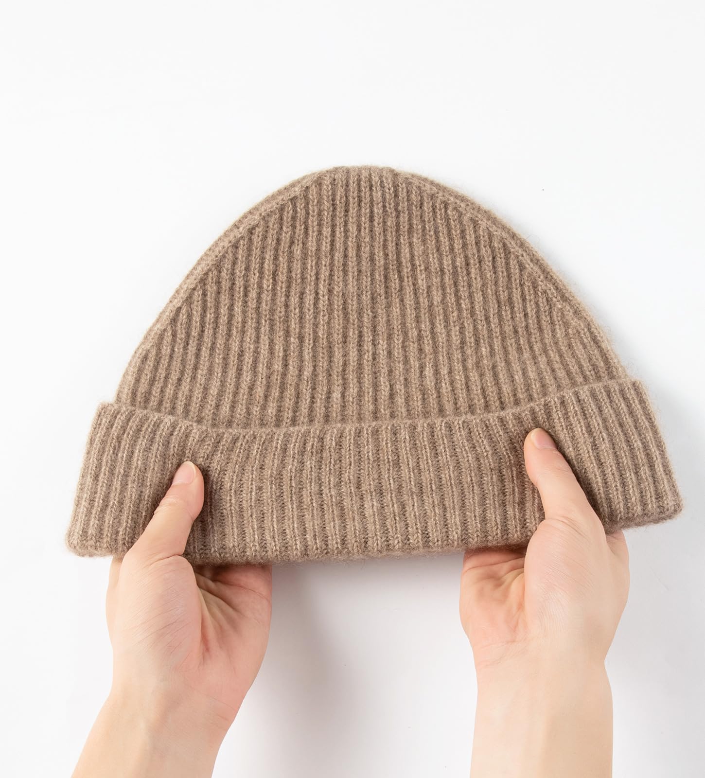 Villand Cappello a Coste in Cashmere al 100% per Uomo, Cuffia Invernale da Sci in Cashmere Puro Ultra Morbida