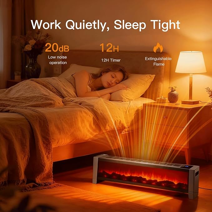 Calefactor Eléctrico Portátil PTC 1500W con Termostato y Control Remoto miniatura 7