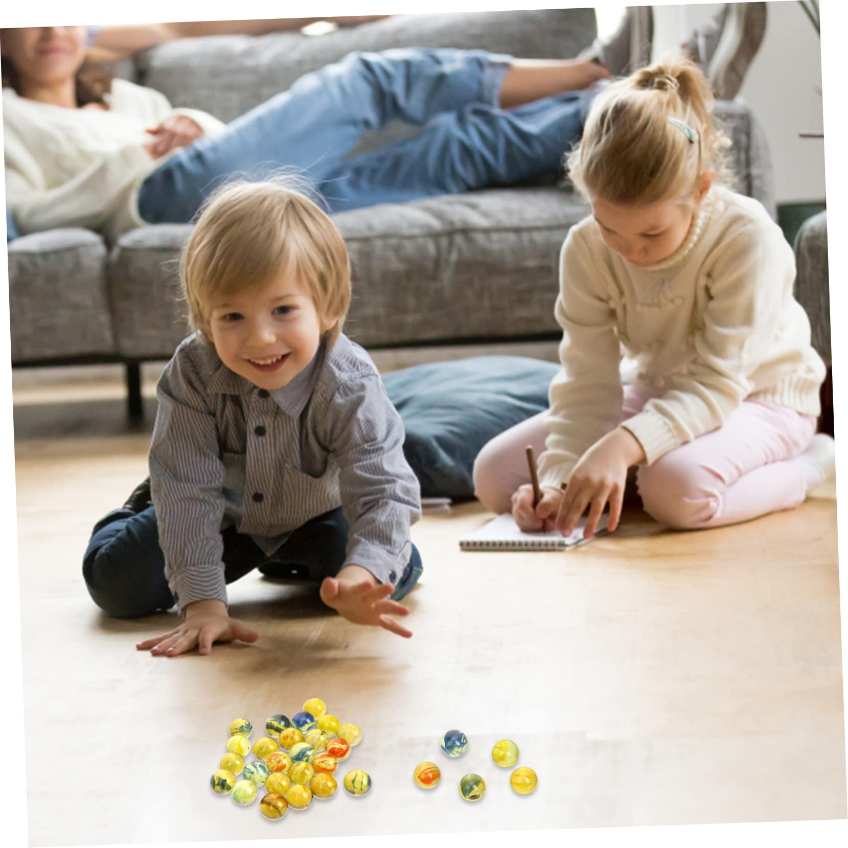 BESPORTBLE Rolling Beads Game Marbles Set of Glass Balls for Boys and Girls Marble Sets Ideal for Hydroponic Plant Decorations