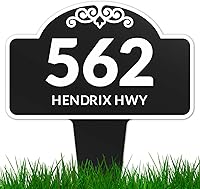 Vista 10 de Letrero personalizado de dirección de casa, placa de dirección de césped, números de casa personalizados para Navidad al aire libre, 12 x 15