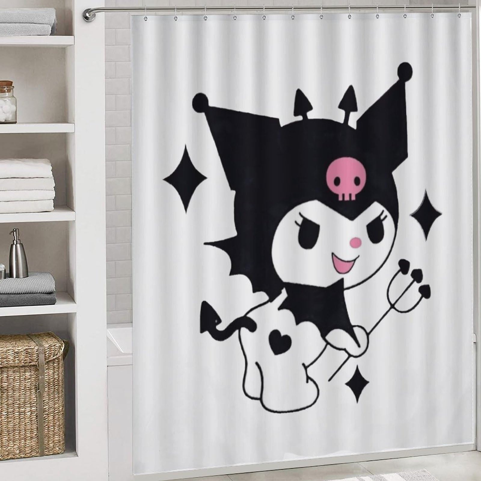 Amazon｜クロミ ちゃん マイメロディ シャワーカーテン お風呂カーテン