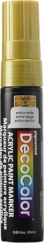 Uchida of America 415-GLD 15 MM Decocolor Acrylic Marker, Gold