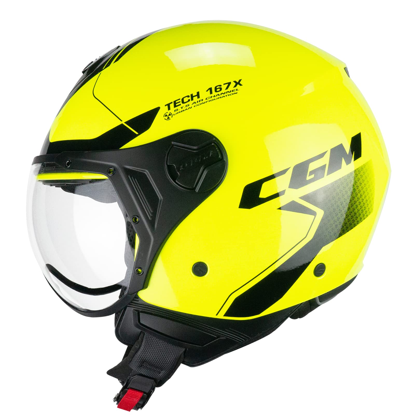 CGM jet helmet 167X FLO TECH yellow 167X-ASA-93